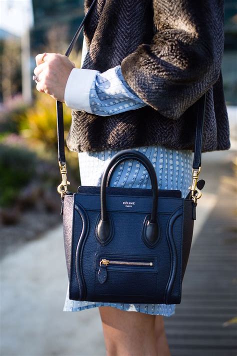 celine nano blue black|Celine nano luggage.